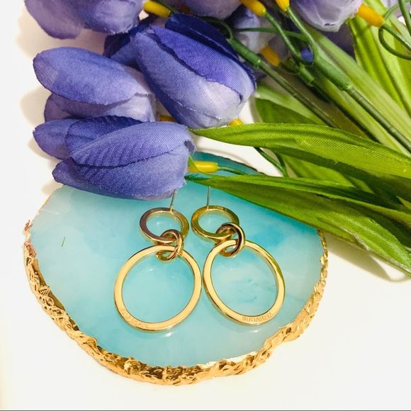 🌹SUGARFIX crystal oval golden drop earring - Picture 10 of 10